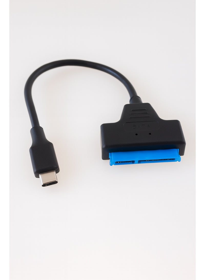 فوجيشكا محول من Type-C إلى SATA 2.5" لتوصيل أقراص SSD وHDD – سرعة عالية – كابل قصير - Image 1
