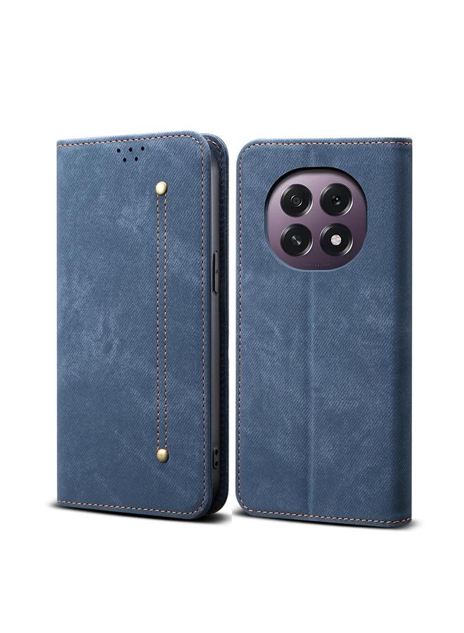 erorex Case For OPPO F29 5G Global Denim Texture Casual Style Horizontal Flip Leather Case - Image 1