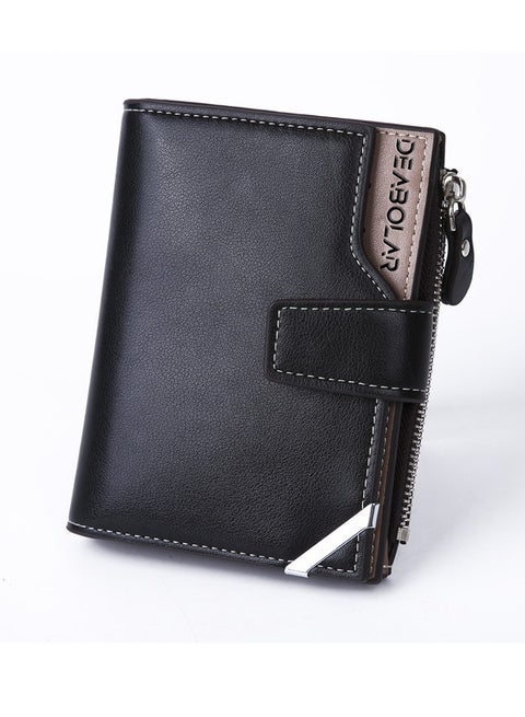 Men's wallet long credit card holder, black