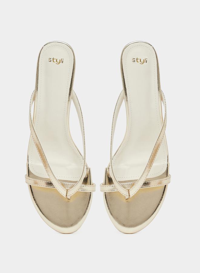 ستايلي صنادل بكعب قطط مفتوح من الأمام - Image 5