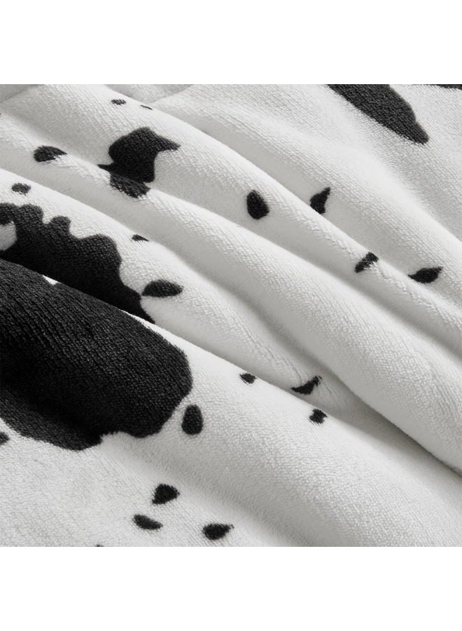 Petrichor Velvet Flannel King Comforter Set-Cow Print Western Style Blanket,Luxury Fuzzy Heavy Bedding Set, 3 Pieces Plush Winter Bed Set with Comforter (90"x104") & 2 Pillow Shams (20"x36" - Image 5