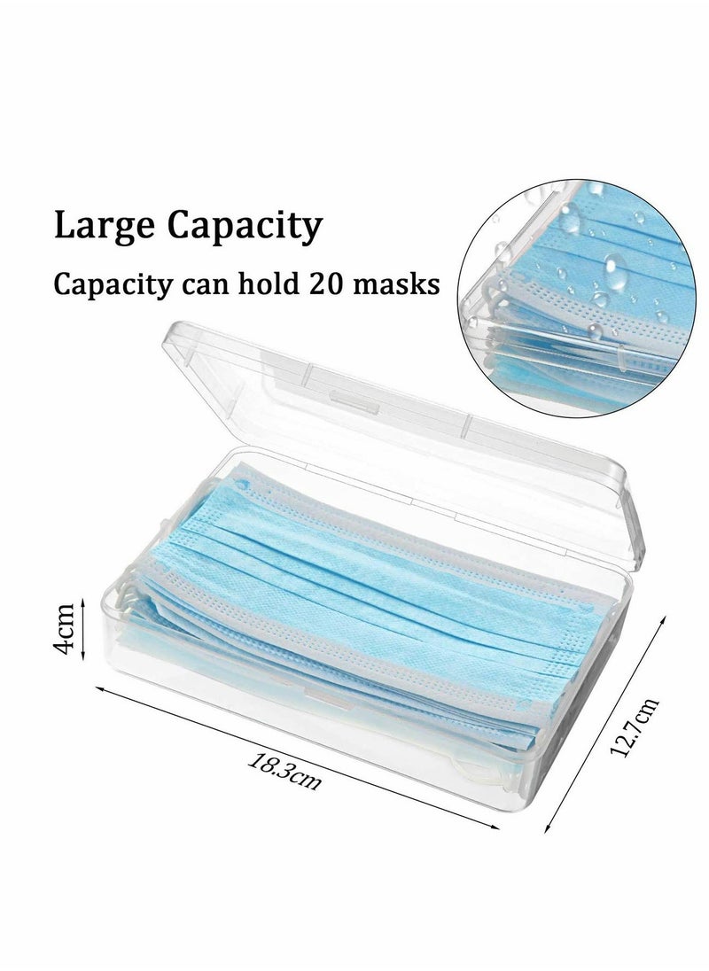 KASTWAVE - 4 Pack Face Cover Storage Case Clear Plastic Face Covering Storage Box Reusable Keeper Folder, Portable Face Cover Case Organizer for Face Covering Pollution Prevention - Image 1