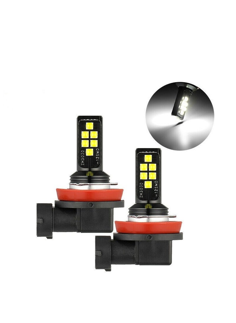 2-Piece H11 DC9-16V 3.5W 6000K 320LM Car Auto Fog Light 12LEDs SMD-ZH3030 Lamps With Constant Current
