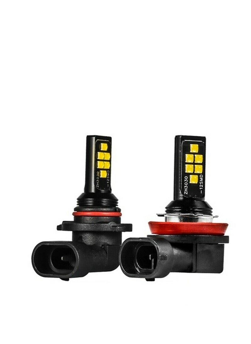 2-Piece H11 DC9-16V 3.5W 6000K 320LM Car Auto Fog Light 12LEDs SMD-ZH3030 Lamps With Constant Current