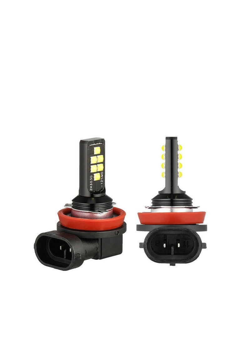 2-Piece H11 DC9-16V 3.5W 6000K 320LM Car Auto Fog Light 12LEDs SMD-ZH3030 Lamps With Constant Current
