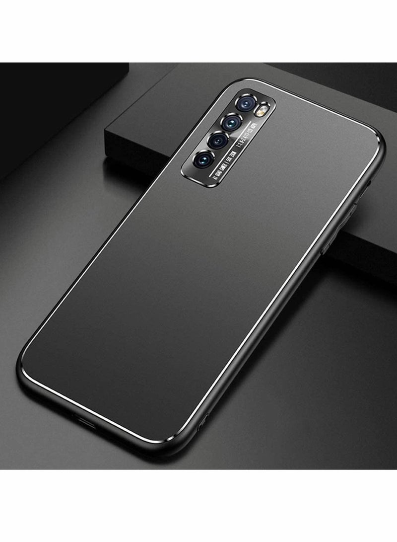 Captaintech Huawei Nova 7 5G Case, Luxury Matte Plating Hard PC Case Anti-Scratch Shockproof Protective Cover, Stylish Slim & Thin Carbon Fiber Pattern Phone Cover- Black - Image 2