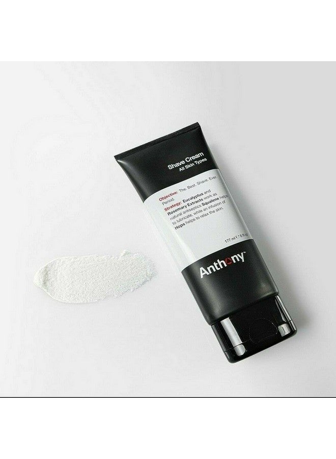 Anthony Shaving Cream Mens Sensitive Skin: Squalane, Eucalyptus, Spearmint And Rosemary Extracts, Help Soothe, Refresh, Cool, And Condition Your Skin For Shave 6 Fl Oz - Image 2