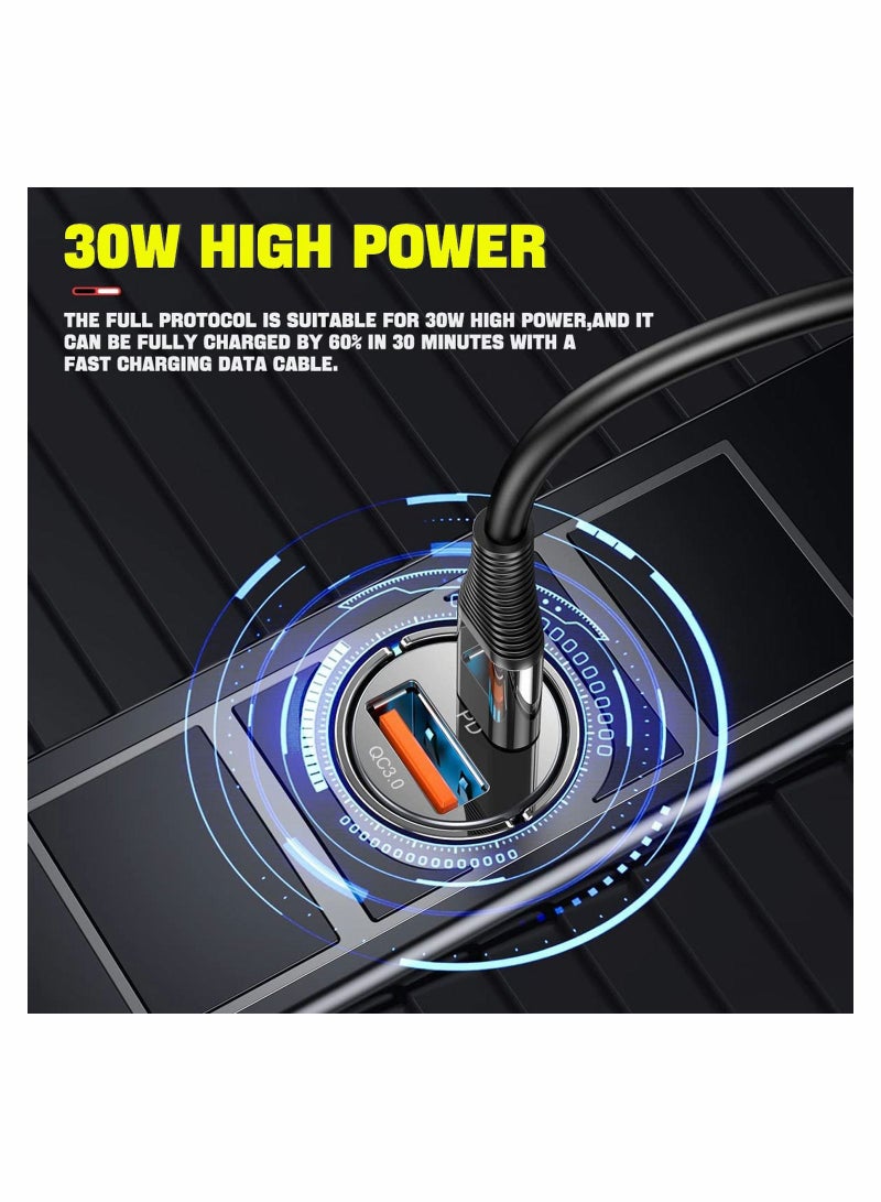 SYOSI 60W Car Charger Fast Charging Adapter with PD 30W USB C Port QC3.0 Dual Ports Type Compatible iPhone 13/13 Pro/12/12 Pro Max/XS/XR Galaxy Accessories - Image 2