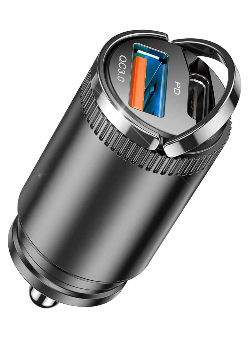 SYOSI 60W Car Charger Fast Charging Adapter with PD 30W USB C Port QC3.0 Dual Ports Type Compatible iPhone 13/13 Pro/12/12 Pro Max/XS/XR Galaxy Accessories - Image 1