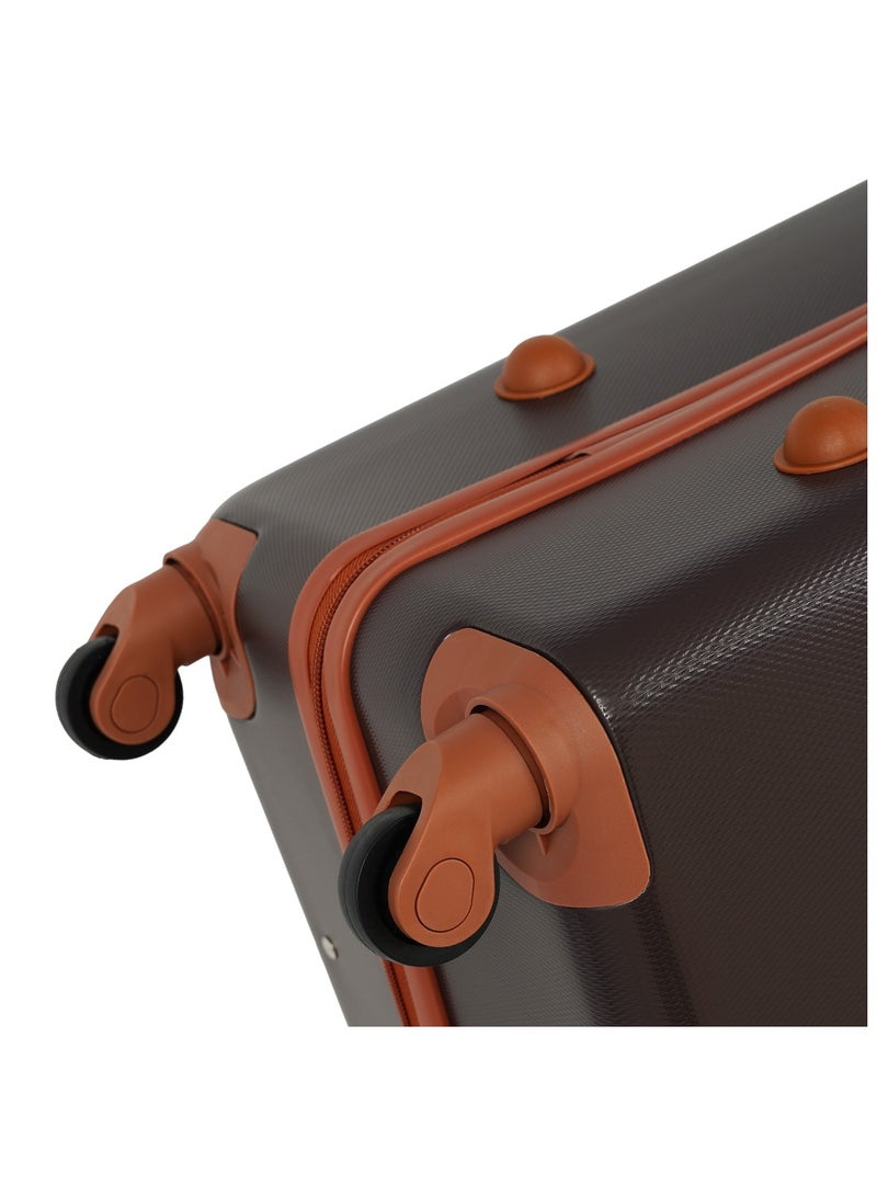 Eagle Express ICONIC Check-in Travel ABS Hard Trolley 360° Double Spinner Wheels Secure Lock 28 inch MAPLE BROWN - Image 5