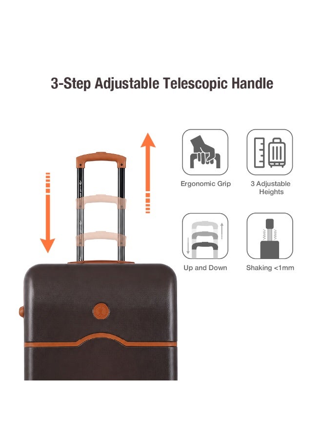 Eagle Express Iconic 28 Inch Large Luggage Maple Brown, ABS Hard Shell Check-In Trolley Suitcase with Lightweight Travel Design, 360 Spinner Wheels, Secure Lock System and 2 Year Warranty - Image 4