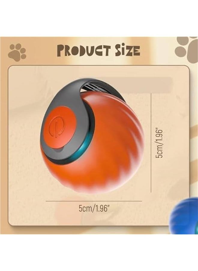 Generic - Interactive Cat Ball Toy, 2024 Cat Rolling Ball Touch Motion Activated Rolling Ball with Type C Cord and Tail Interactive Cat Toy Balls for Indoor and Outdoor Cats Dogs Cat Toys (Blue, 1Pack) - Image 1