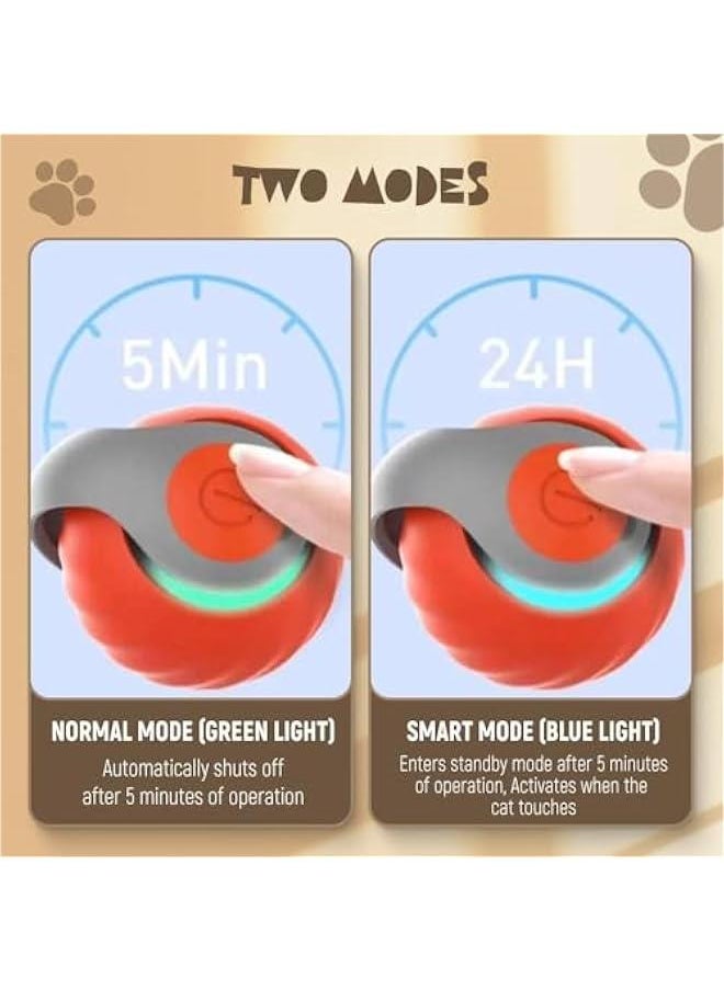Generic - Interactive Cat Ball Toy, 2024 Cat Rolling Ball Touch Motion Activated Rolling Ball with Type C Cord and Tail Interactive Cat Toy Balls for Indoor and Outdoor Cats Dogs Cat Toys (Blue, 1Pack) - Image 1