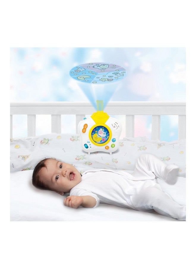 WinFun مشروع أحلام الأطفال من وينفن - أضواء دوارة، أصوات طبيعية، أغاني مهدئة ومؤقت نوم، للاستخدام في السرير أو على الطاولة، ضوء ليلي مهدئ للمواليد والرضع - بطاريات متضمنة - Image 4