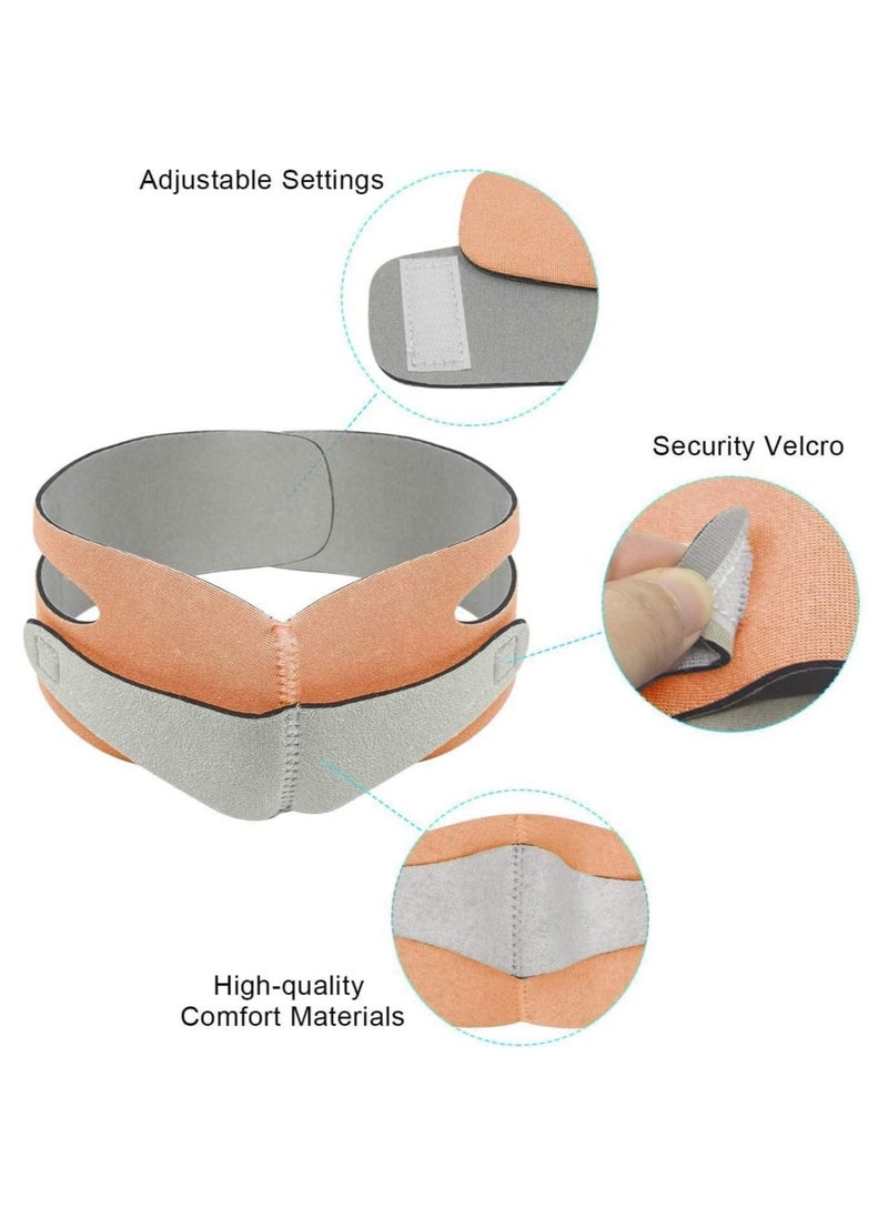 Captaintech Double Chin Reducer, Face Slimming Strap, Pain-Free V-Line Chin Cheek Lift Up Band, Face Shaper Band, for Anti Aging Wrinkle, Reducing Double Chin, Anti Snoring (Orange)  - Image 5