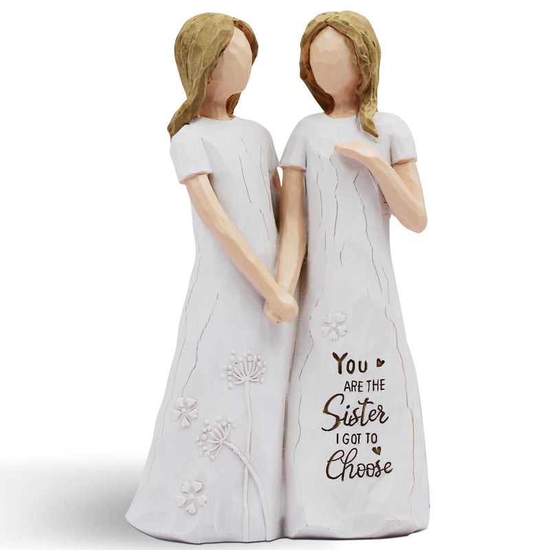BORLESTA Best Friend Birthday Gifts for Women - Friendship Gifts for Women, Gift for Friends Women, Sister Birthday Gift, Bestie Gift for Women - Friend Hand-Painted Figure - Image 1