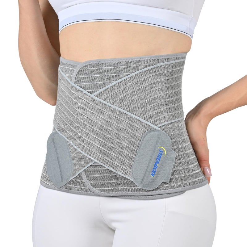 Strenbodi Abdominal Binder Post Surgery Postpartum Belly Band Csection Belly Binder Girdle for Postnatal Adjustable Belly Wrap Stomach Compression Hernia Belt For Men or Women After Pregnancy Hysterectomy - Image 3