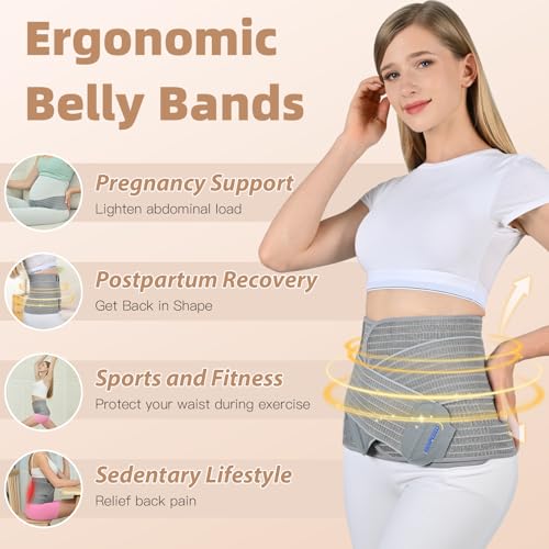 Strenbodi Abdominal Binder Post Surgery Postpartum Belly Band Csection Belly Binder Girdle for Postnatal Adjustable Belly Wrap Stomach Compression Hernia Belt For Men or Women After Pregnancy Hysterectomy - Image 5