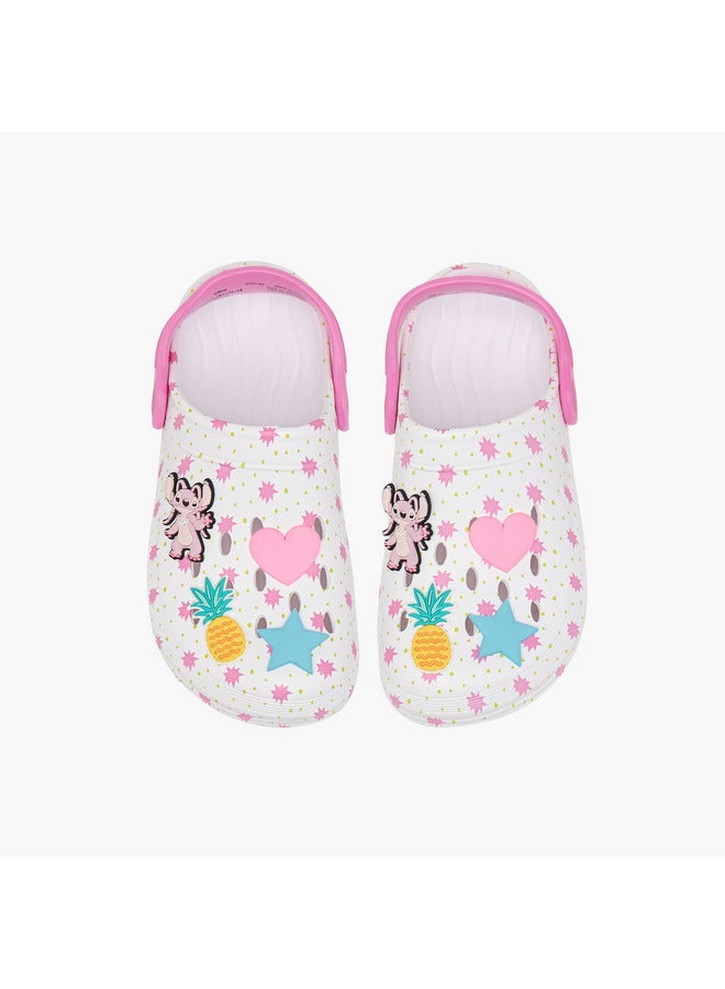 Disney Girls Angel Applique Clogs with Back Strap  - Image 1