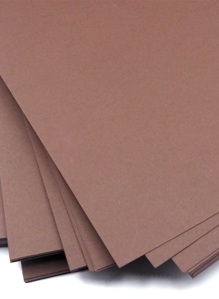 firstnock Brown Color Card Paper - 250 GSM Thick Colored Card Stock - Premium Craft Paper for DIY, Invitations, Arts & Crafts, and Printing (Dark Brown, A4-20 Sheets) - Image 1