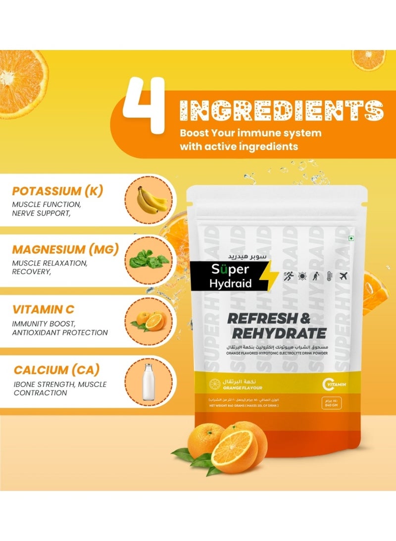 Super Hydraid Electrolyte Drink Mix | Orange - Image 5