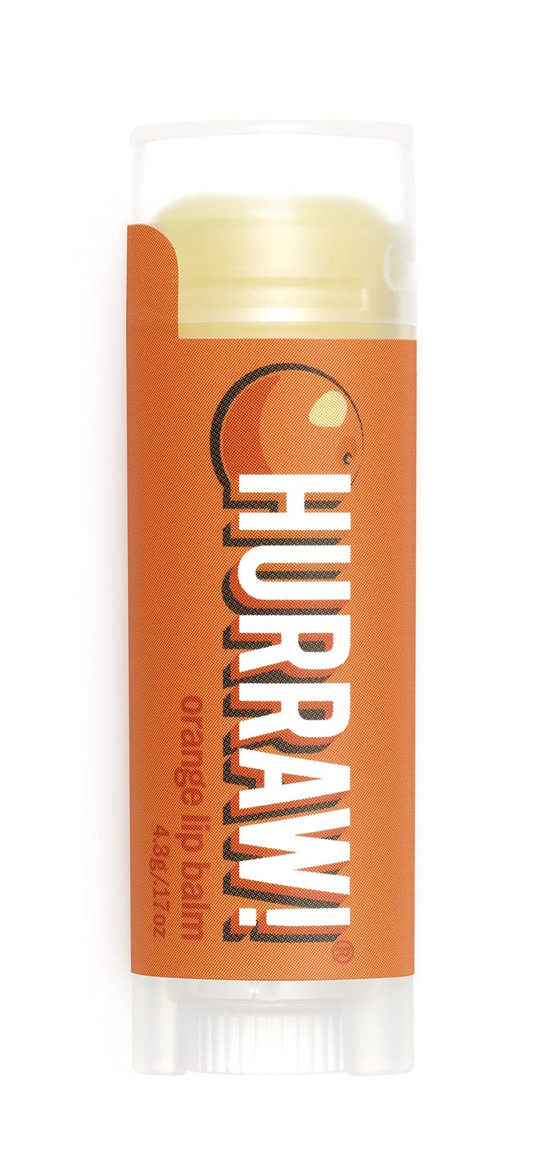 Hurraw Orange Lip Balm Organic Certified Vegan Cruelty and Gluten Free NonGMO 100 Natural Ingredients Bee Shea Soy and Palm Free Made in USA
