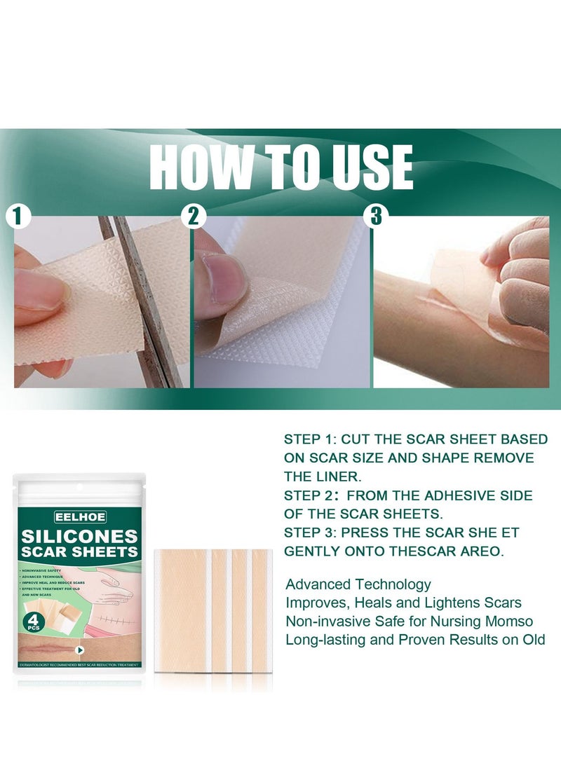 EELHOE Silicone Gel Scar Patch Skin Wound Repair Patch 4*7.5CM  - Image 3
