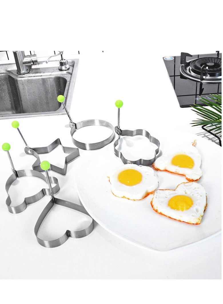 MIXDE Stainless Steel Egg Rings - Pack of 4 for Perfectly Fried Eggs and Omelets 