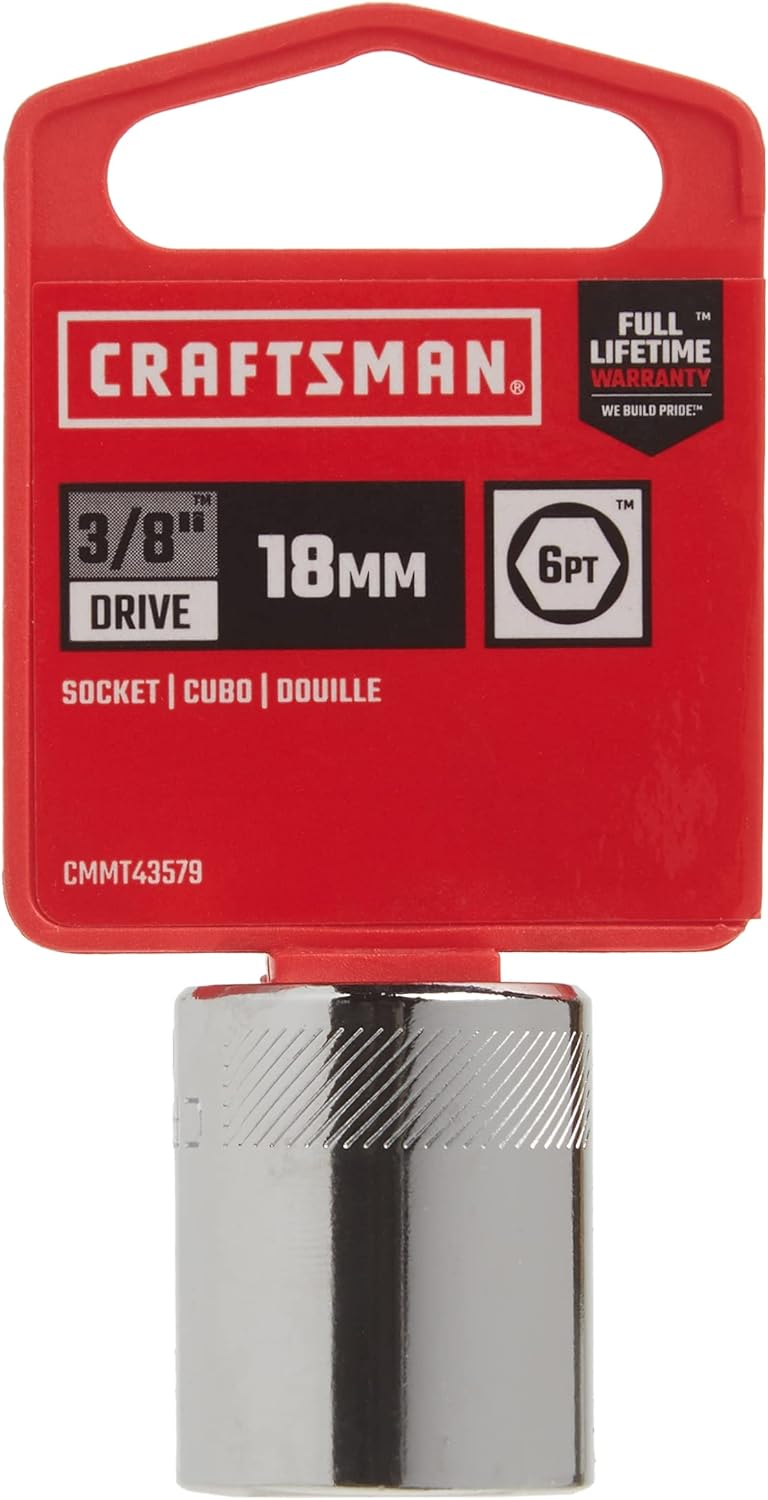 CRAFTSMAN CRAFTSMAN Shallow Socket Metric 38Inch Drive 18mm 6Point CMMT43579  - Image 2