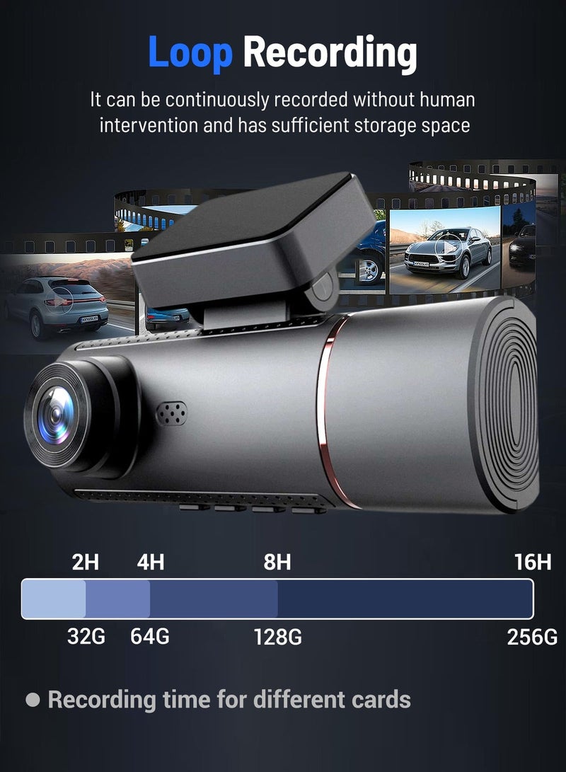 Dansent 4K Dash Cam Ultra HD 3Inch IPS 1080p Interior and Rear Car Road Camera with 32GB card GPS Night Vision G-Sensor ADAS Wi-Fi App Control 24H Parking Monitor Video Recorder - Image 5