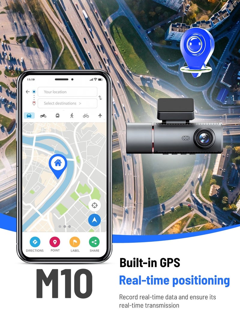 Dansent 4K Dash Cam Ultra HD 3Inch IPS 1080p Interior and Rear Car Road Camera with 32GB card GPS Night Vision G-Sensor ADAS Wi-Fi App Control 24H Parking Monitor Video Recorder - Image 3