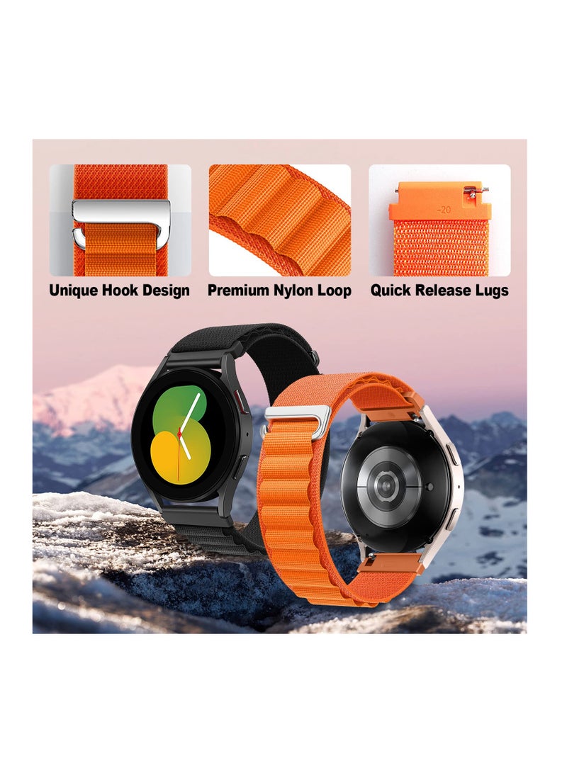 20mm Watch Straps Compatible with Samsung Galaxy Watch 6 Classic 47mm 43mm Galaxy Watch 6/5/4 40mm 44mm/Galaxy Watch 5 Pro Sport Nylon Strap Amazfit GTS 4 Quick Release Strap - Image 2