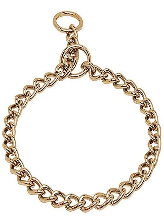 Pure Source India Heavy Duty Diamond Cut Gold Dog Choke Chain Training Dog Collar for Cats, Puppies and Dogs (24 inch), Hard Metal, (Pack of 1) - Image 3