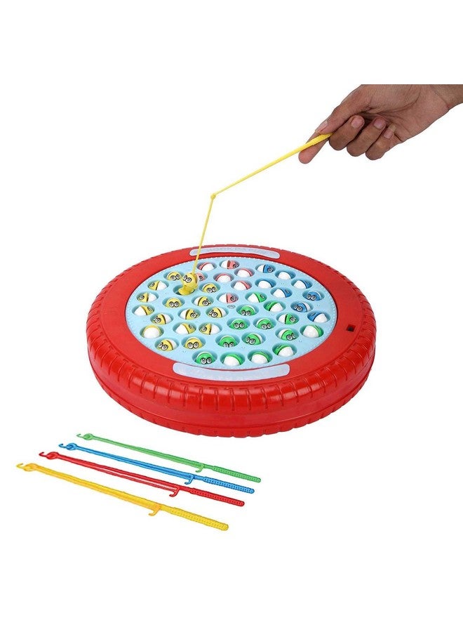 سكودل لعبة صيد السمك القابلة لإعادة الشحن "سكودل كويست هوك دا فيش" | ٤٥ سمكة و٤ صنارات صيد | لعبة صيد السمك الدوارة الموسيقية | ٥ سنوات فما فوق | أحمر - Image 1