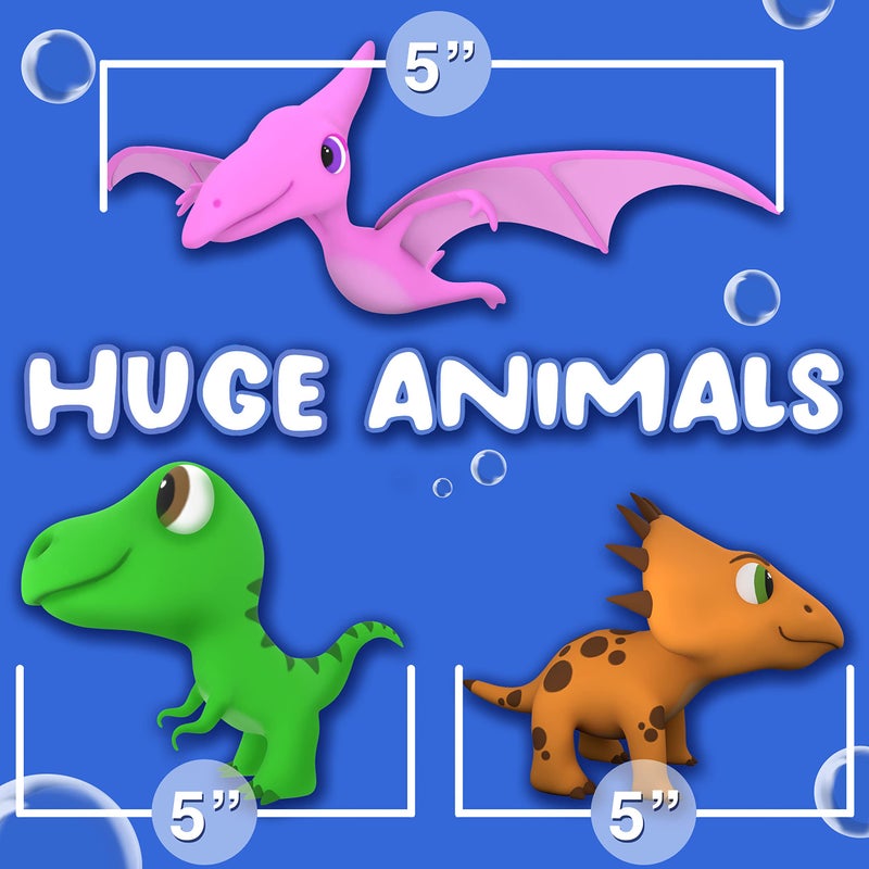 SplashEZ Mold Free Bath Toys for Babies & Toddlers, Dinosaur No Hole Bath Toys for Kids, Toddler Gift, No Mold Bathtub Water Dino Set for Kids, Pool, BPA-Free, Fun, Infant Ages 1 3 6 12 18 Months - Image 3