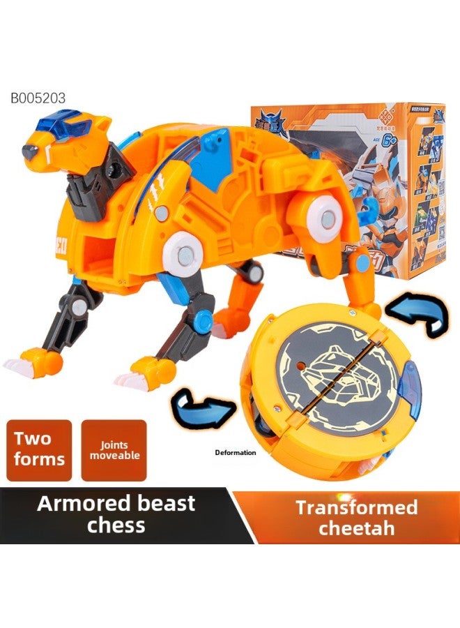 Armour Beast Superman 2 Monomer Deformable War Chess Toy Lion Tooth Cheetah Mecha Children 8 Fit 4 In 1 Robot Toy-Color:Armored Beast Battle Chess  2 Kinds Of Movable Joints - Image 5