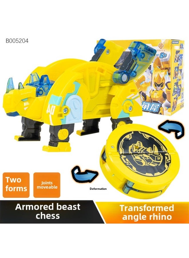 Armour Beast Superman 2 Monomer Deformable War Chess Toy Lion Tooth Cheetah Mecha Children 8 Fit 4 In 1 Robot Toy-Color:Armored Beast Battle Chess  2 Kinds Of Movable Joints - Image 1