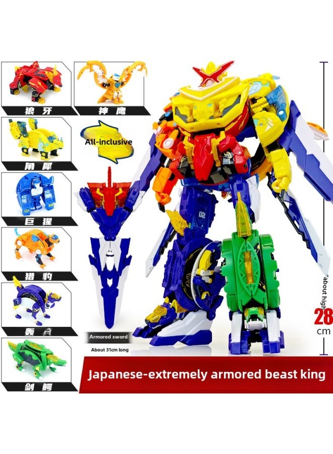 Armour Beast Superman 2 Monomer Deformable War Chess Toy Lion Tooth Cheetah Mecha Children 8 Fit 4 In 1 Robot Toy-Color:Armored Beast Battle Chess  2 Kinds Of Movable Joints - Image 2