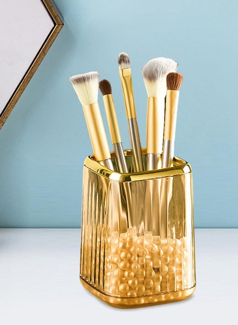 QSHOP Premium Makeup Brush Holder Organizer - Eyebrow Pencil, Brush Holder Basket, Crystal Pen Holder, Cosmetic Storage Tube, Pen Holder - Perfect for Office and Bedroom  - Image 1