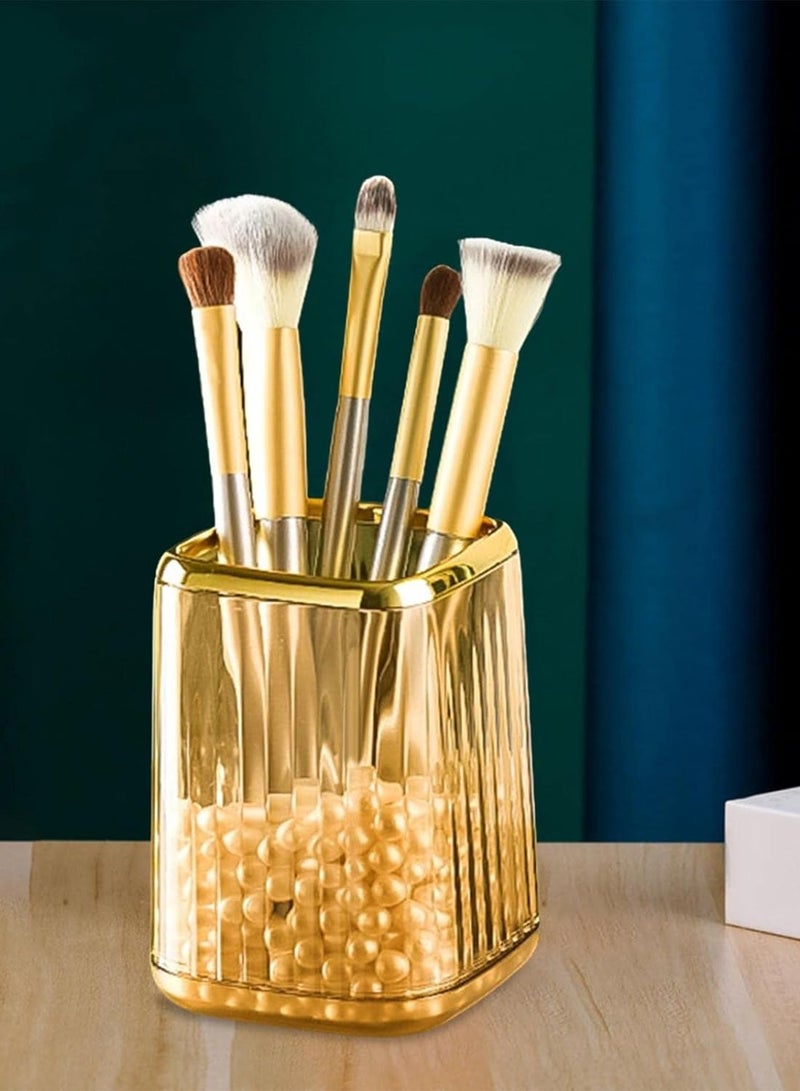 QSHOP Premium Makeup Brush Holder Organizer - Eyebrow Pencil, Brush Holder Basket, Crystal Pen Holder, Cosmetic Storage Tube, Pen Holder - Perfect for Office and Bedroom  - Image 2
