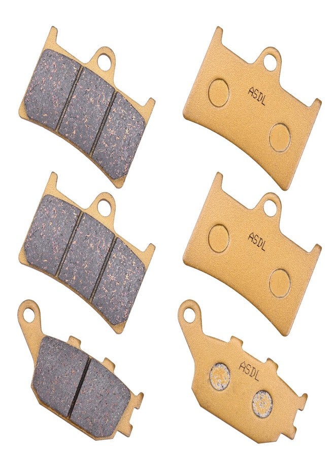 YIPEDISC Brake Pads Kit fit for YAMAHA FZ6 MT-07 MT-09 Tracer700 XSR700 YZF-R1 YZF-R6 YZF-R7 Fazer8 FZ8 FZ1 MT-10 XSR900 FA252 and FA174 Ceramic Fiber Front and Rear Brake Pads Kit(3 Sets) - Image 1