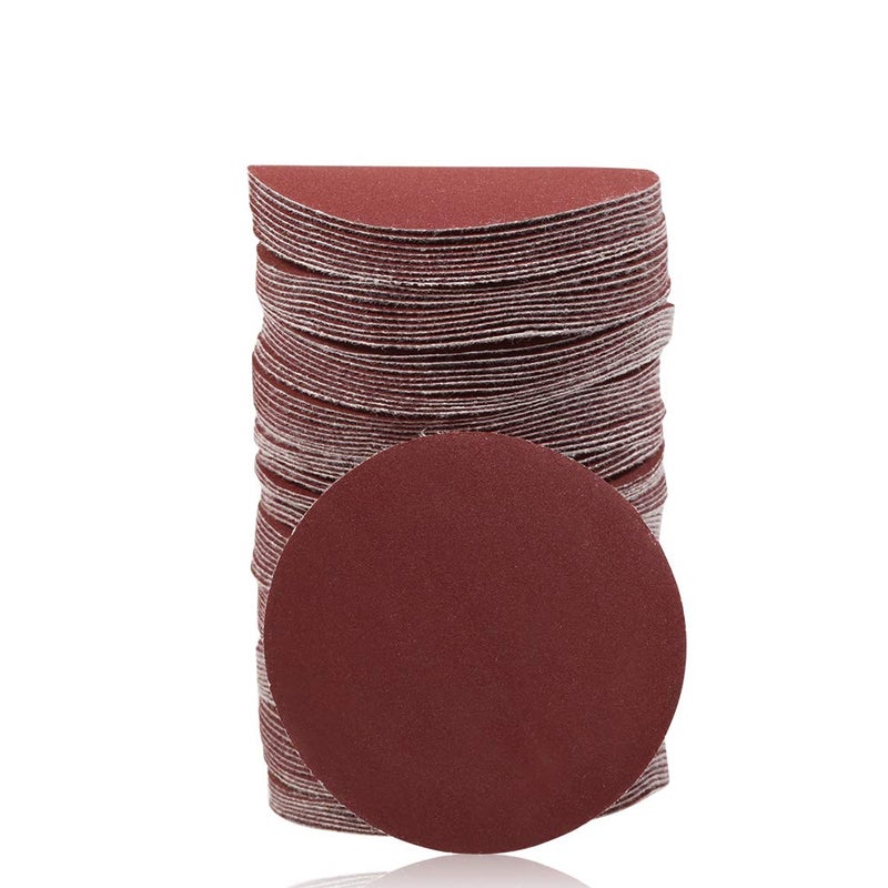 SPEEDWOX Hook and Loop Sanding Discs 100pcs 3 Inch 320 Grit Sandpaper for Wood Drill Grinder Rotary Tools No Hole - Image 1