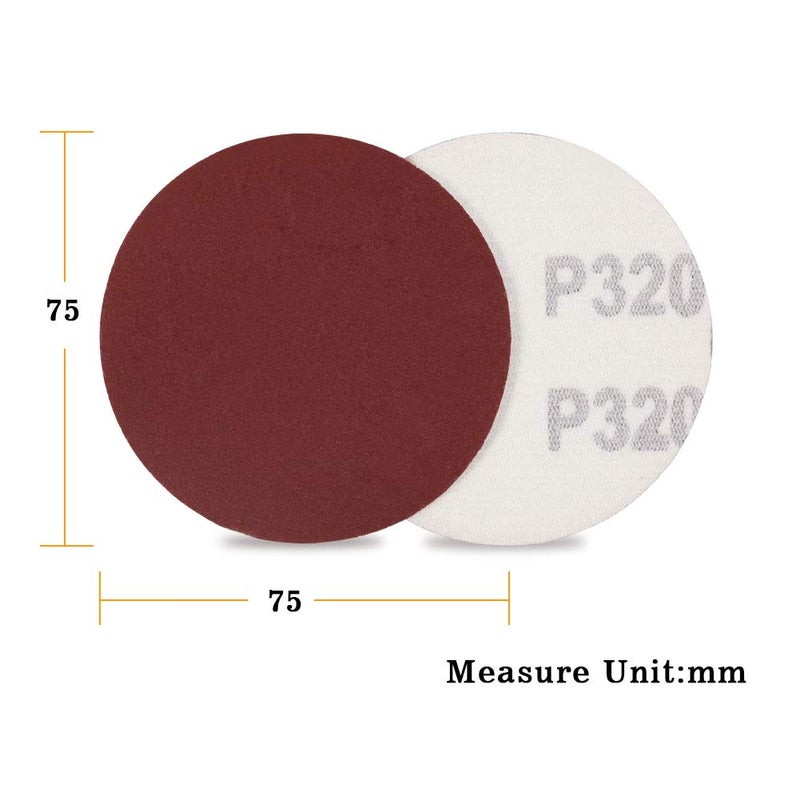 SPEEDWOX Hook and Loop Sanding Discs 100pcs 3 Inch 320 Grit Sandpaper for Wood Drill Grinder Rotary Tools No Hole - Image 5