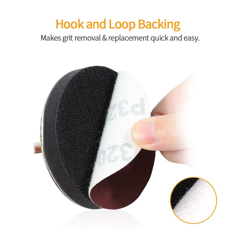 SPEEDWOX Hook and Loop Sanding Discs 100pcs 3 Inch 320 Grit Sandpaper for Wood Drill Grinder Rotary Tools No Hole - Image 4