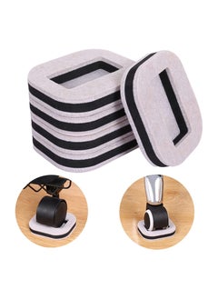Generic Felt Caster Cups, Caster Pads for Hardwood Floors, Bed Wheel Stopper Office Chair Stopper for Wheels, Furniture Caster Wheel Stoppers to Provent Sliding Provent Scratches Reduce Noise（10PCS）  - Image 1