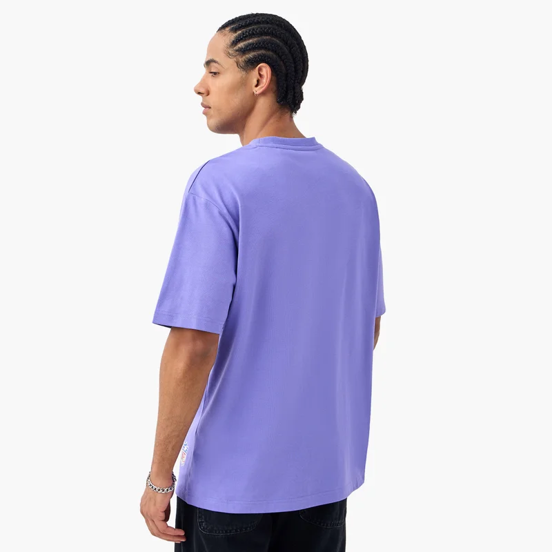 SP Characters Baltimore Ravens Print Crew Neck T-shirt with Short Sleeves
