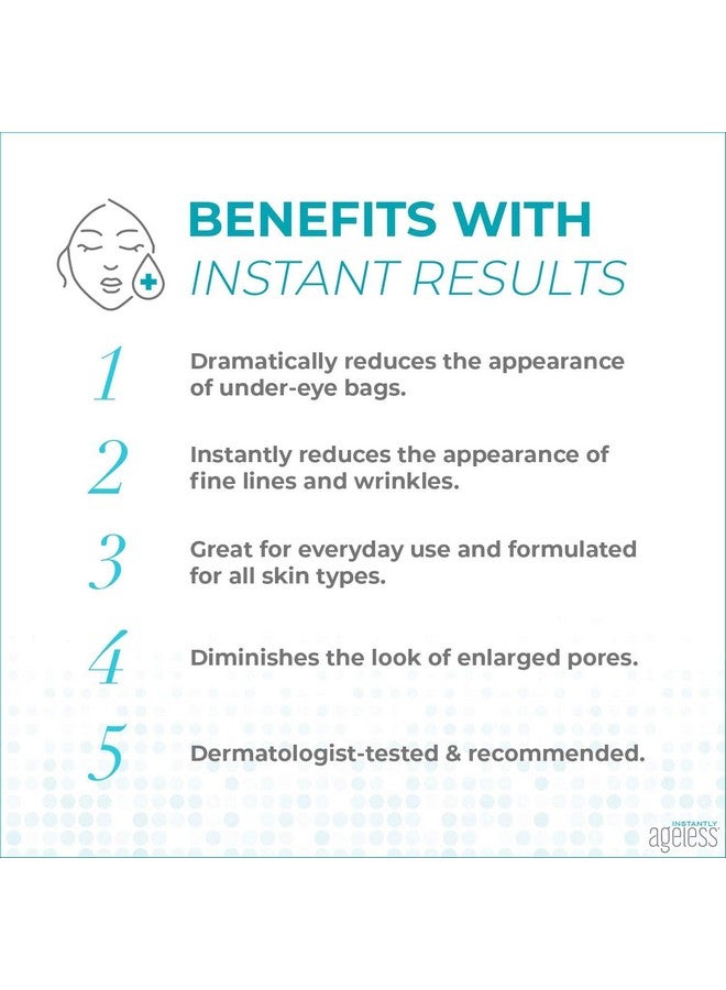 Instantly Ageless Facelift in A Box - Instant Eye Bag Remover Puffiness -1 Box of 25 Vials and Free Makeup Bag - Instant Under Eye Bags Remover - Instant Wrinkle Remover for Face Instant Lift - Image 2
