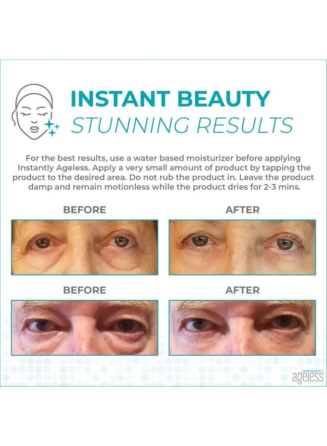 Instantly Ageless Facelift in A Box - Instant Eye Bag Remover Puffiness -1 Box of 25 Vials and Free Makeup Bag - Instant Under Eye Bags Remover - Instant Wrinkle Remover for Face Instant Lift - Image 4