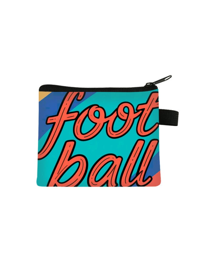 New Football-themed Children's Coin Purse, Mini Storage Key Card Holder, Sports Coaching Insution Can Customize Large-capacity Bags
