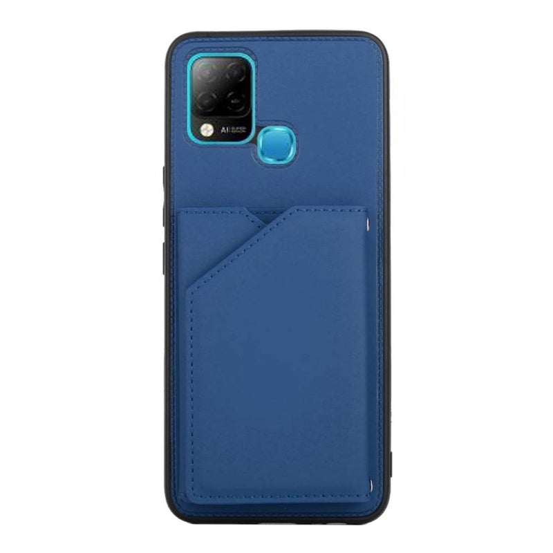 BURAQ Case Cover For Infinix Hot 10S / 10T / 10S NFC Skin Feel PU + TPU + PC Phone Case(Blue) - Image 2